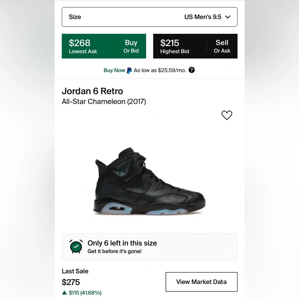 Jordan 6 "All Star Chameleon" 2017 - Picture 5 of 5